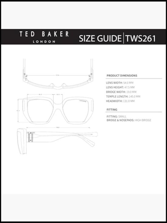 Square Cat Eye Sunglasses with UV400 Protection, 54 mm main image 5